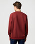 Wrangler Men's Sign Off Crew Neck Sweatshirt In Fired Brick
