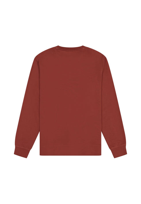 Wrangler Men's Sign Off Crew Neck Sweatshirt In Fired Brick