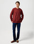Wrangler Men's Sign Off Crew Neck Sweatshirt In Fired Brick
