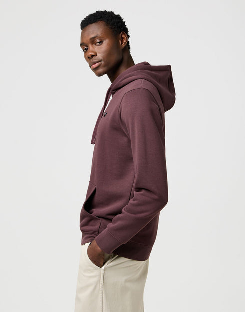Wrangler Men's Sign off Hoodie In Mahogany