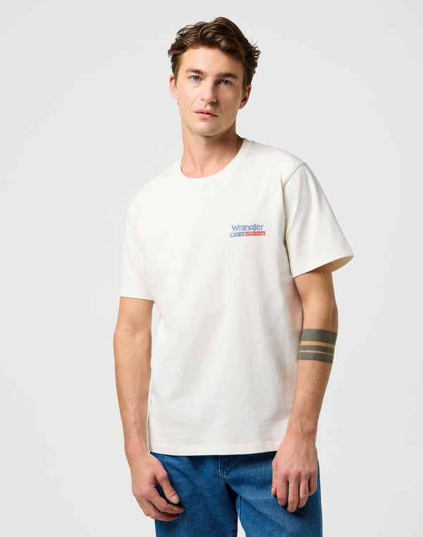 Wrangler Men's Small Americana T-Shirt in Worn White - Rodeo In