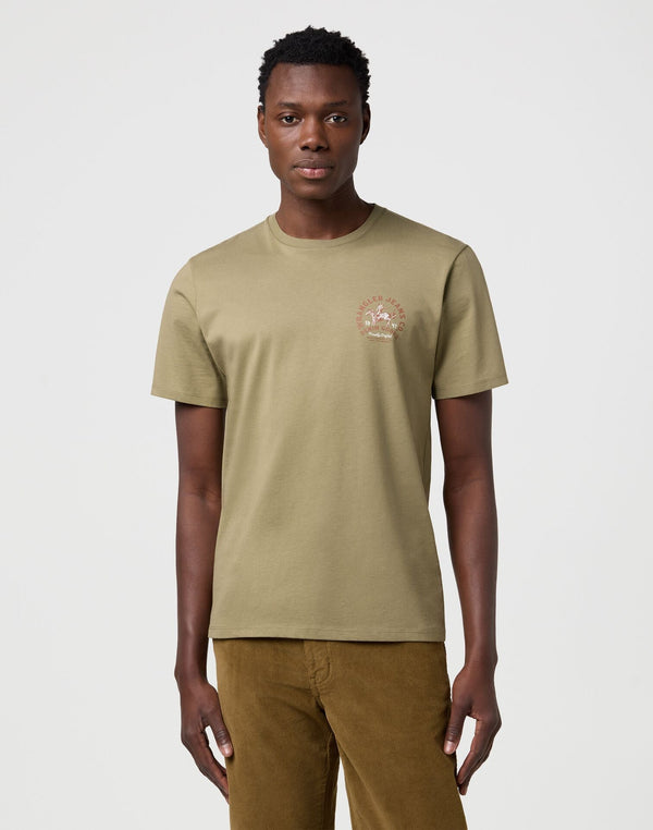 Wrangler Men's Small Graphic T-Shirt in Aloe - Rodeo In