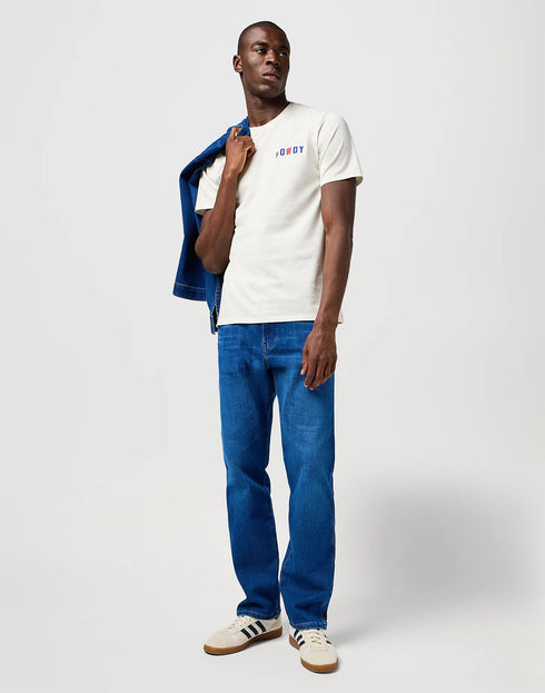 Wrangler Men's Small Graphic T-Shirt In Vintage White