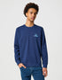 Wrangler Men's Small Logo Crew Sweatshirt In Navy