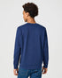 Wrangler Men's Small Logo Crew Sweatshirt In Navy