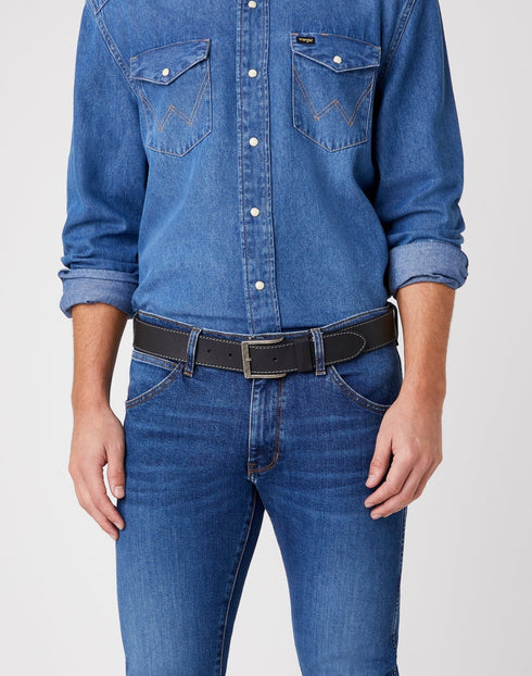 Wrangler Men's Stitched Belt In Black - Rodeo In