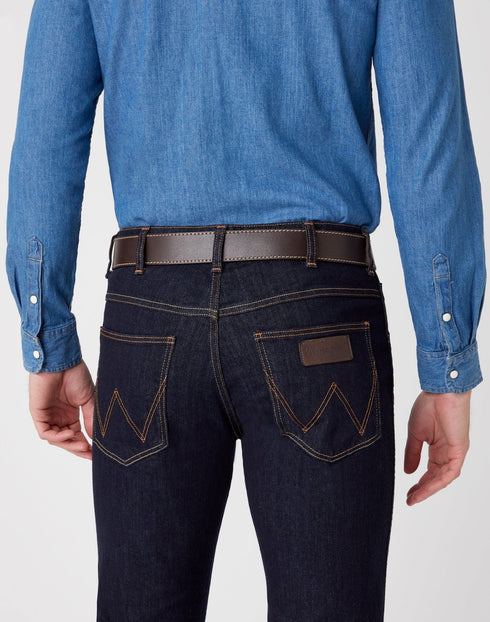 Wrangler Men's Stitched Belt In Brown - Rodeo In