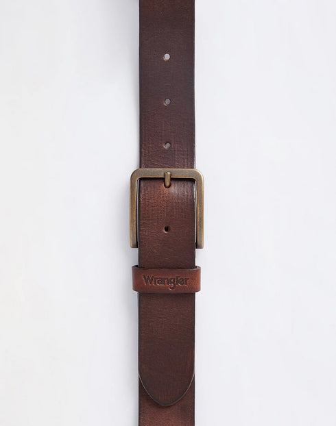 Wrangler Men's Structured Belt In Brown