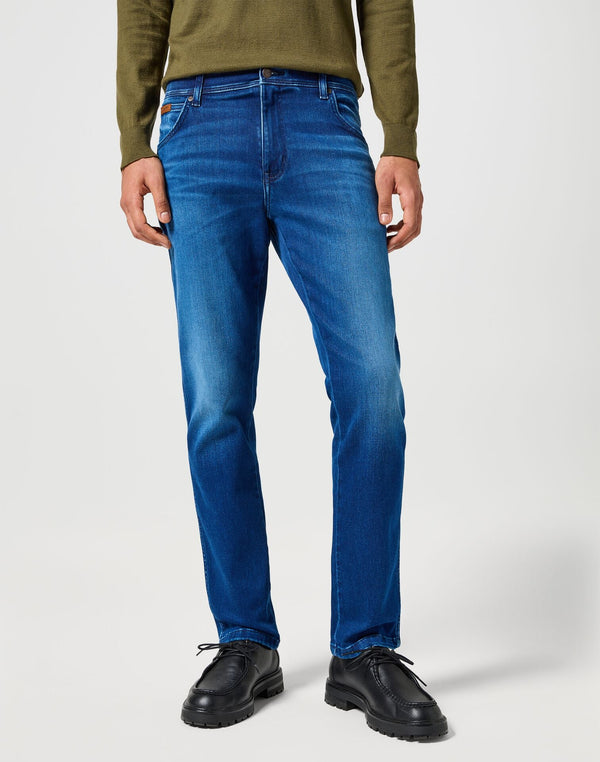 Wrangler Men's Texas Slim Jeans In Blue Jam - Rodeo In