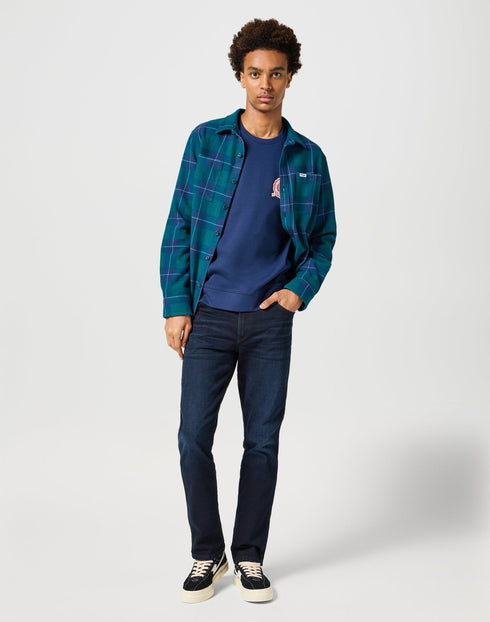 Wrangler Men's Texas Slim Jeans In Deep Blue Black