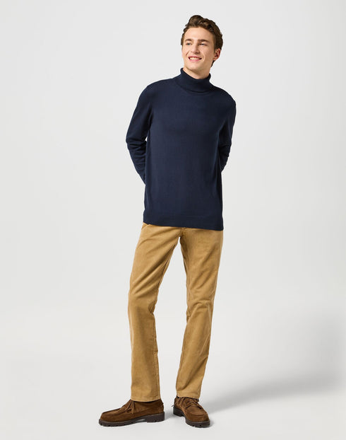 Wrangler Men's Turtle Neck Sweatshirt In Dark Navy