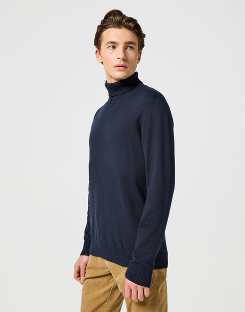 Wrangler Men's Turtle Neck Sweatshirt In Dark Navy