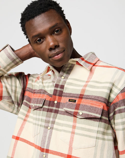 Wrangler Men's Western Shirt In Birch