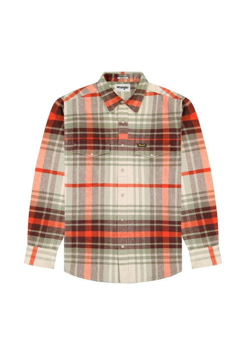 Wrangler Men's Western Shirt In Birch - Rodeo In
