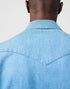 Wrangler Men's Western Shirt In Mid Light Wash
