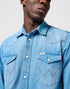 Wrangler Men's Western Shirt In Mid Light Wash - Rodeo In