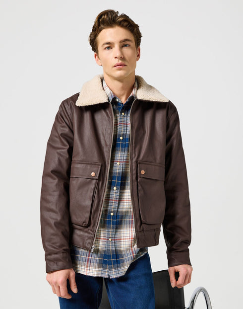 Wrangler Men's Western Shirt In Navy Red