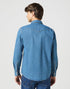 Wrangler Men's Western Shirt In Seas Foam Surf