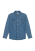 Wrangler Men's Western Shirt In Seas Foam Surf - Rodeo In
