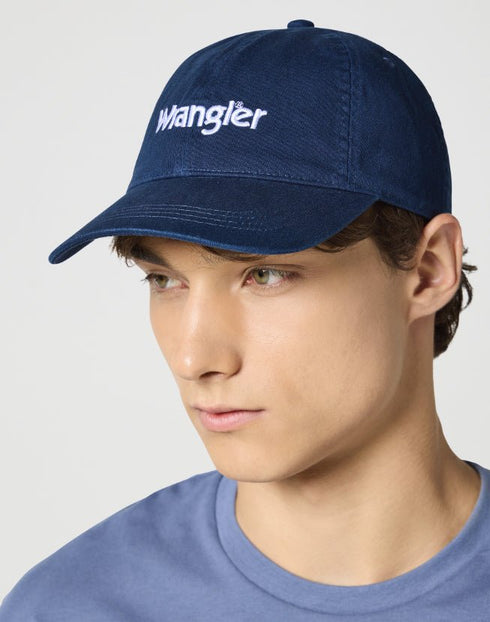 Wrangler Washed Logo Cap in Navy