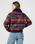 Wrangler Women's Aviator Jacket in Red Tartan