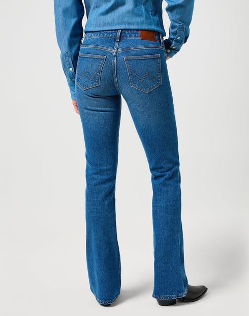Wrangler Women's Bootcut Jeans In Vintage Blue