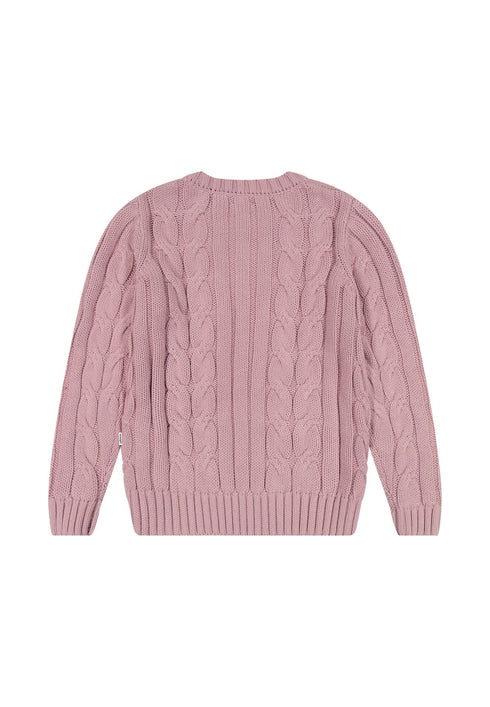 Wrangler Women's Cable Knit Crew Sweatshirt In Keepsake Lillac