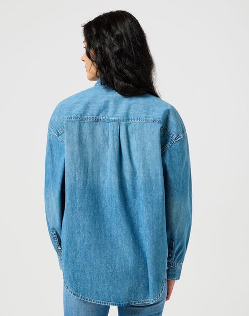 Wrangler Women's Cool Girl Blouse In Natural Whiskers