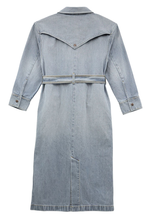 Wrangler Women's Denim Trench Coat In Haute Haze - Rodeo In