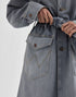 Wrangler Women's Denim Trench Coat In Haute Haze - Rodeo In
