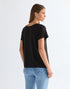 Wrangler Women's Easy V Neck T-Shirt In Black - Rodeo In
