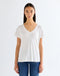 Wrangler Women's Easy V Neck T-Shirt In Bright White - Rodeo In