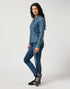 Wrangler Women's Exaggerated Yoke Shirt In Faded Blue - Rodeo In