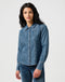 Wrangler Women's Exaggerated Yoke Shirt In Faded Blue