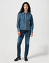 Wrangler Women's Exaggerated Yoke Shirt In Faded Blue - Rodeo In