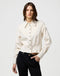 Wrangler Women's Feeme Peplim Shirt In Pinstar White - Rodeo In