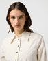 Wrangler Women's Feeme Peplim Shirt In Pinstar White