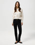 Wrangler Women's Feeme Peplim Shirt In Pinstar White - Rodeo In