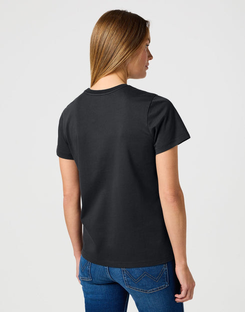 Wrangler Women's Graphic T-Shirt In Faded Black