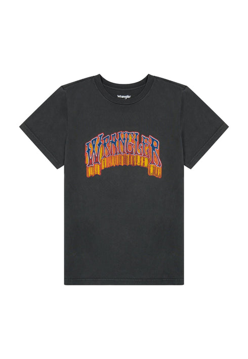 Wrangler Women's Graphic T-Shirt In Faded Black