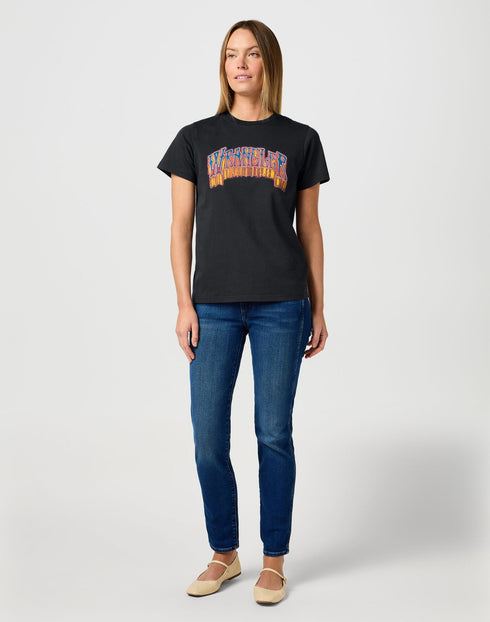 Wrangler Women's Graphic T-Shirt In Faded Black