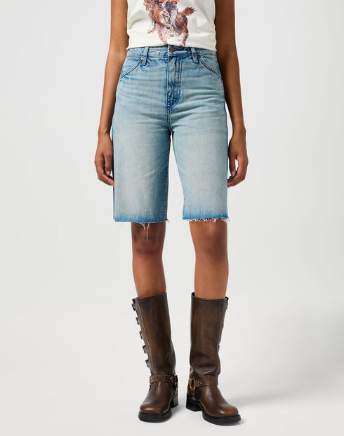 Wrangler Women's Jort Denim Shorts In Sand Surf