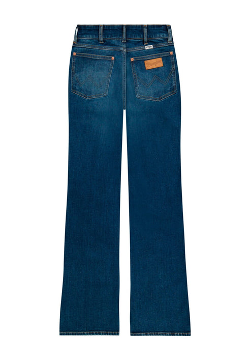 Wrangler Women's Low Rise Bold Boot Cut Jeans In Canyon Crest - Rodeo In