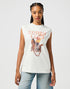Wrangler Women's Muscle Tank Top In Vintage White