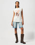 Wrangler Women's Muscle Tank Top In Vintage White - Rodeo In