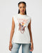 Wrangler Women's Muscle Tank Top In Vintage White - Rodeo In