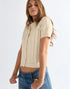 Wrangler Women's One Pocket Polo T-Shirt In Birch - Rodeo In