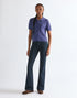 Wrangler Women's One Pocket Polo T-Shirt In Deep Cobalt - Rodeo In