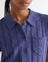 Wrangler Women's One Pocket Polo T-Shirt In Deep Cobalt - Rodeo In