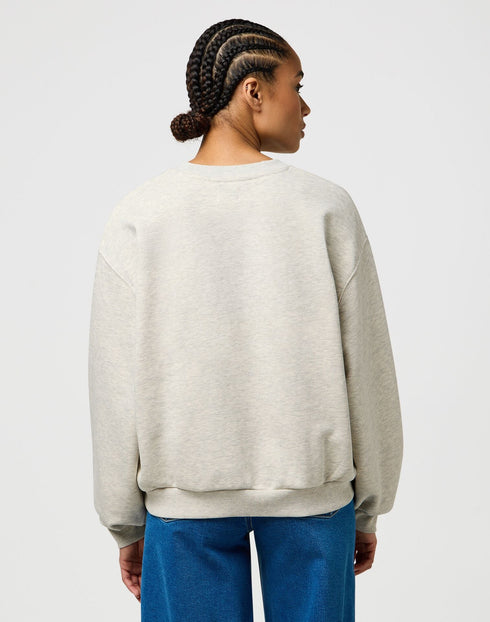 Wrangler Women's Oversized Sweatshirt In Oat Meal